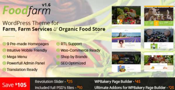 FoodFarm – WordPress Theme