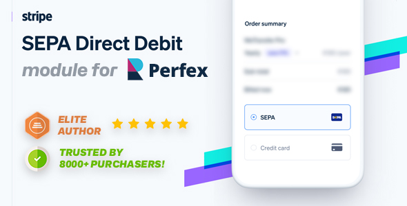 Stripe SEPA Direct Debit payment gateway for Perfex